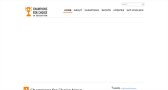 Desktop Screenshot of championsforchoice.com
